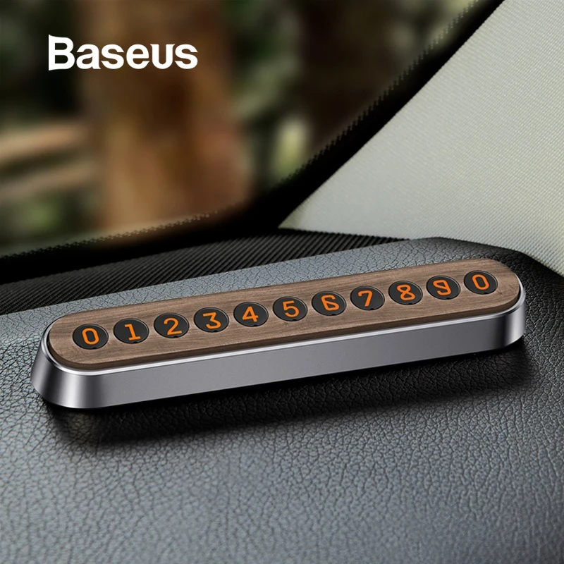 Baseus Автомобильная карточка с телефоном для временной парковки номерной держатель Чехол телефонный номер Автостоянка стоп Автомобильный Автомобиль-Стайлинг Аксессуары