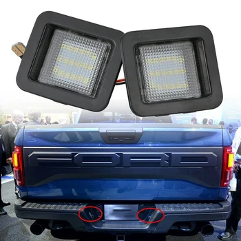 

NEW-Car Accessories 18LED Rear Bumper Lamp License Plate Light Tag Lamp for Ford F-150 Raptor 2015-2019