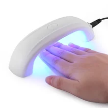 9W USB LED Lamp Light ABS Nail Dryer Cure Ultra Fast and Quiet Regular Gel Portable Mini Size Time Setting Low Wattage