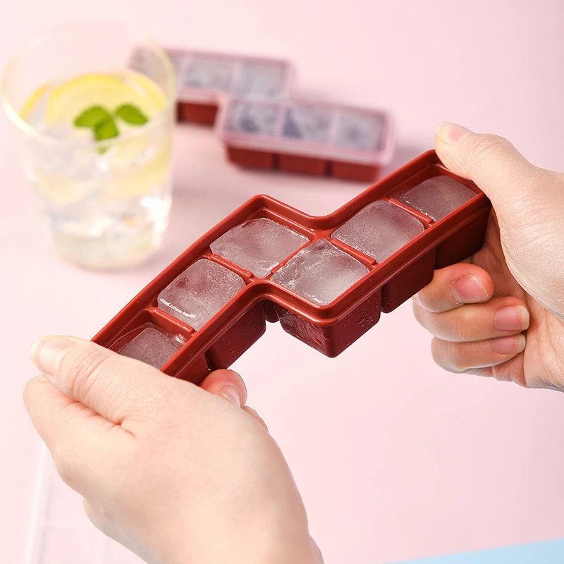2 шт. силиконовая форма льда лоток для изготовления маленькая коробка тетрис