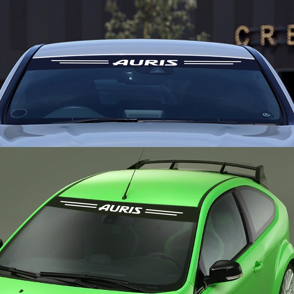 Автомобильный Стайлинг 130*18 см солнцезащитный козырек для лобового стекла и наклейки, декоративные светоотражающие наклейки для Toyota Auris, автомобильные аксессуары