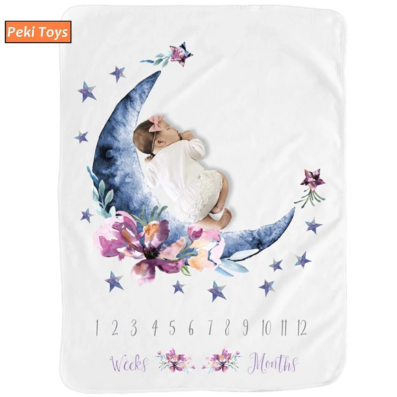 Offre spéciale flanelle bébé naissance tapis de jeu mois Photo accessoires enfants couvertures draps de lit décor de chambre
