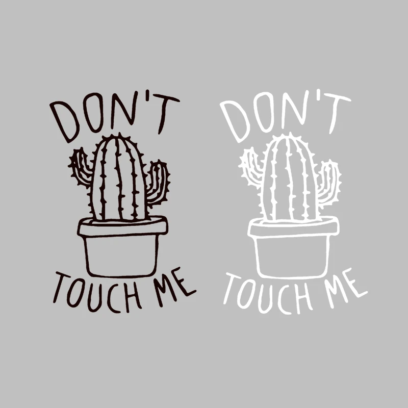 Модные забавные нашивки с принтом кактуса надписями Don't touch me наклейки