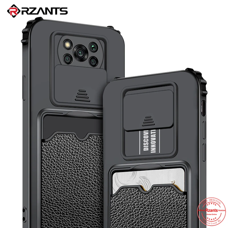 Чехол Rzants для Xiaomi POCO X3 NFC PRO противоударный защитный чехол камеры держатель карт