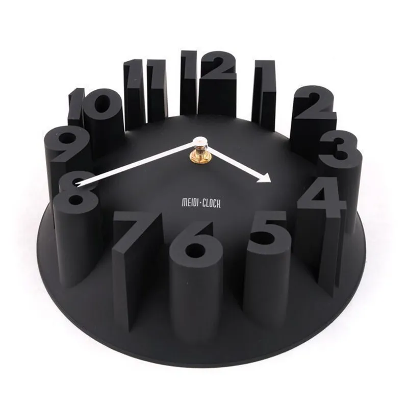 

European Wall Clock 3D Digital Mute Three-dimensional Fashion Simple Wall Clock Creative Clocks Living Room Art Fashion