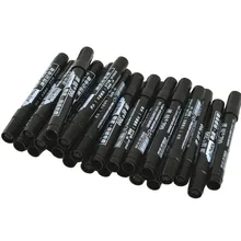 Marker-Pen Stationery-Supplies Permanent-Paint Waterproof Oil Black for Quick-Drying