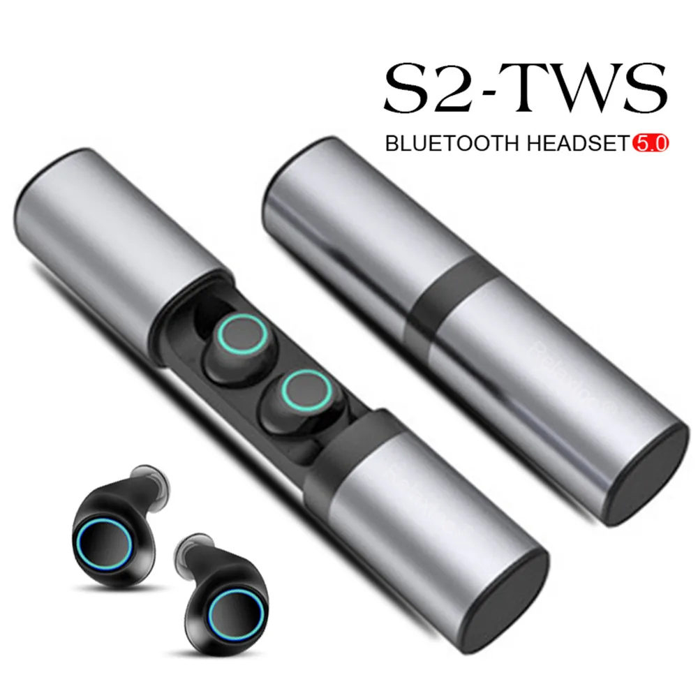

S2 True Wireless earphones Bluetooth headset Binaural TWS Earbuds With Charging Box For Samsung Galaxy S10 Note 10 Plus Huawei