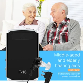 

Newest F-16 Hearing Aids Pocket Mini In Ear Sound Amplifier Deaf Aid Earplugs Volume Adjustable Audiphone for Hearing-impaired