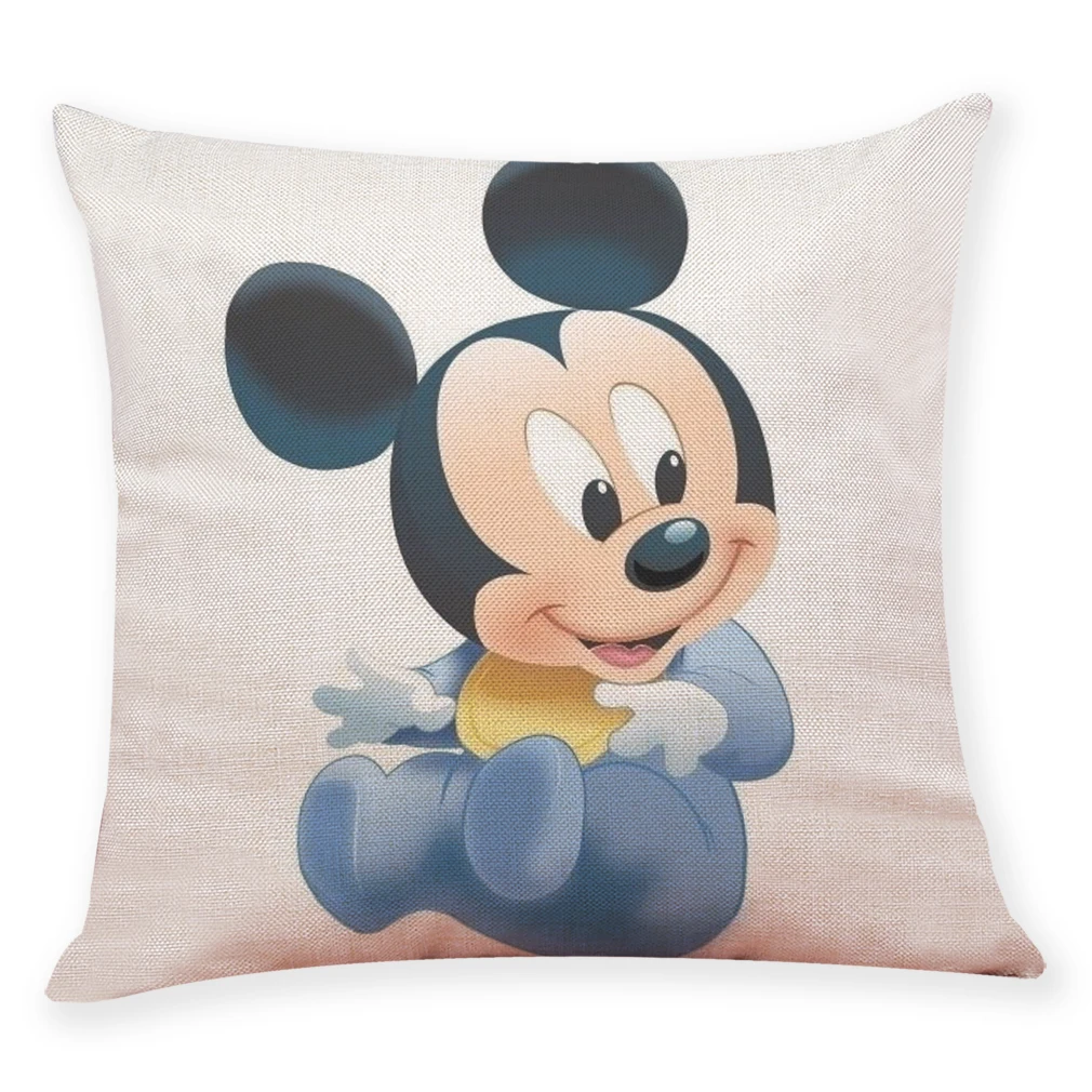 Disney с мультипликационным принтом «Микки» держит подушку Сан-уточка узор Подушка Чехол подушки Чехол льняная Подушка Чехол из полиэстера и хлопка - Цвет: Mickey G