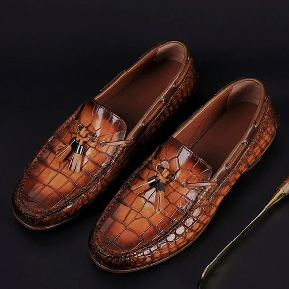 

Men Leather Shoes Low Heel Fringe Shoes Dress Shoes Brogue Shoes Spring Ankle Boots Vintage Classic Male Casual F68