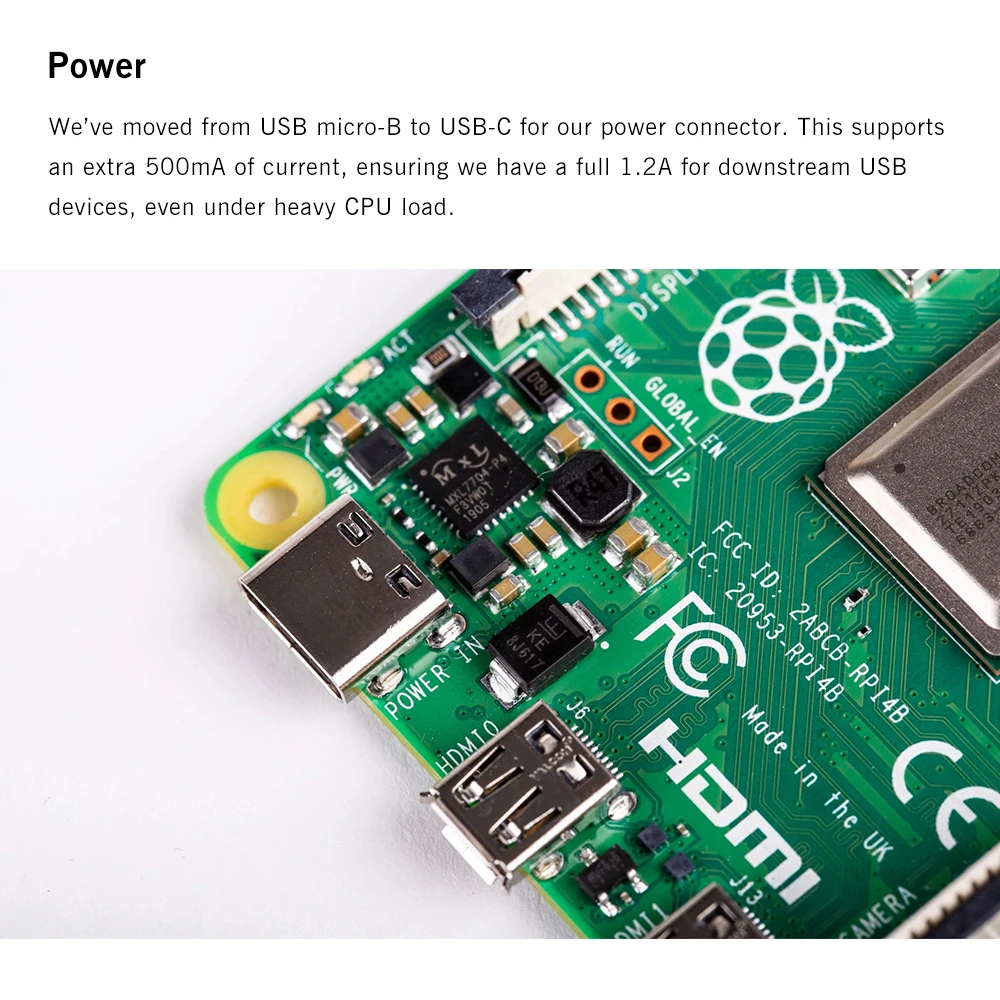  Latest Raspberry Pi 4 Model B with 1/2/4GB RAM BCM2711 Quad core Cortex-A72 ARM v8 1.5GHz Support 2