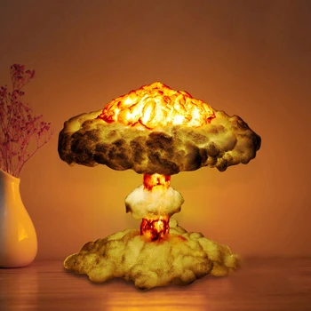 

Mushroom Cloud Explosion Lamp Light Lantern Creative LED Desk Light Simulation Explosion USB Adjustable Light Gifts For Teens