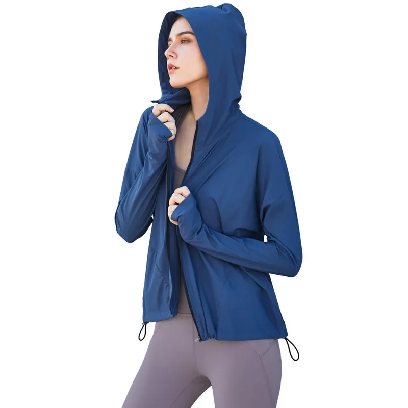 Loose hooded running jacket for women womens clothing jackets & hoodies