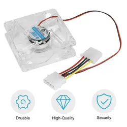 Ventilateur de refroidissement pour boîtier d'ordinateur, 80mm, Ultra silencieux, lumière rgb, 12v, 4P, installation facile 