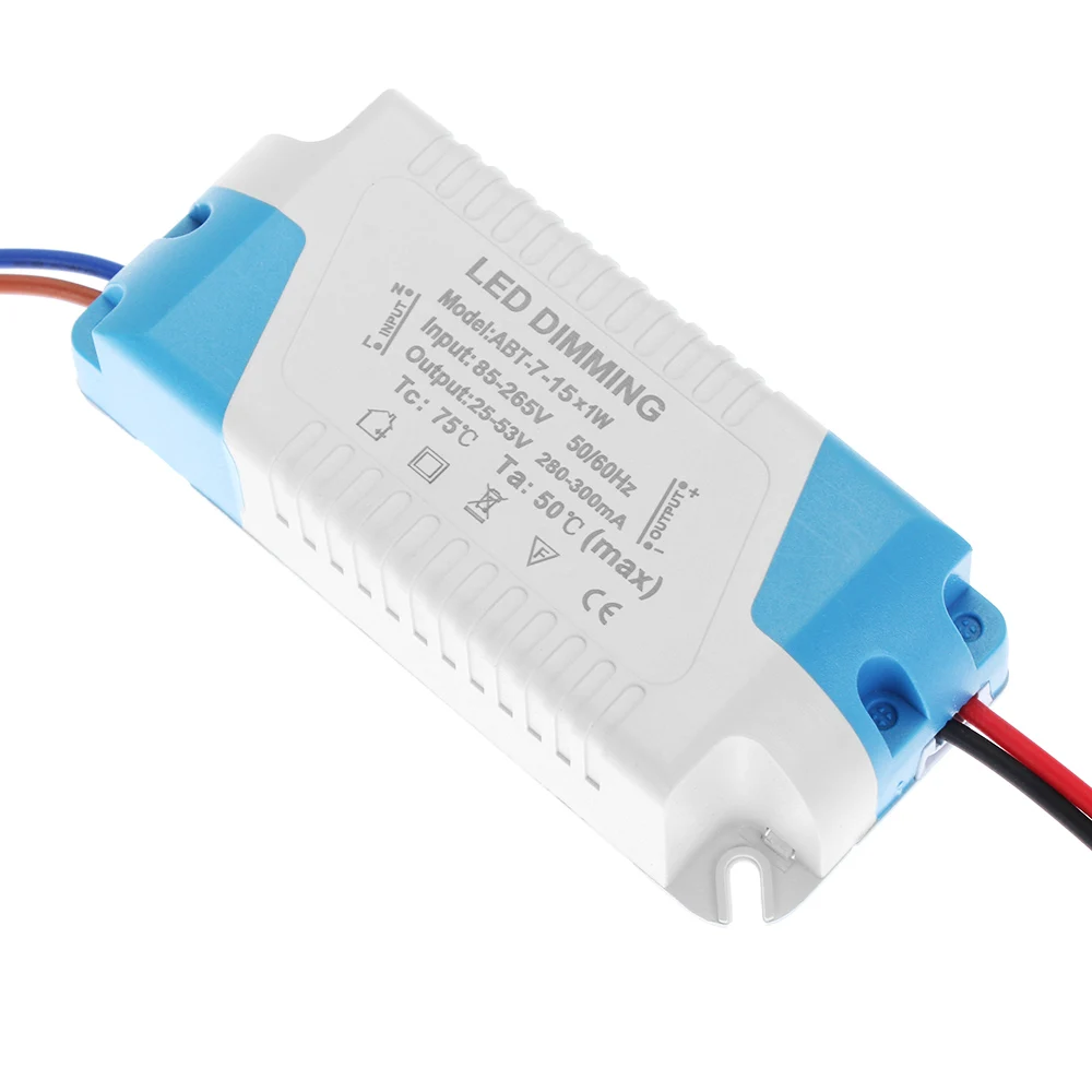 Приглушаемый Безопасный светодиодный драйвер с пластиковым корпусом 3 15 Вт AAC 110 В