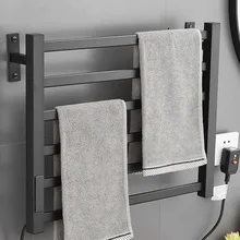 

Touch Screen Smart Thermostat Electric Towel Rail Constant Temperature Towell Warmer Shelf Heating For Bathroom Equipment Rack