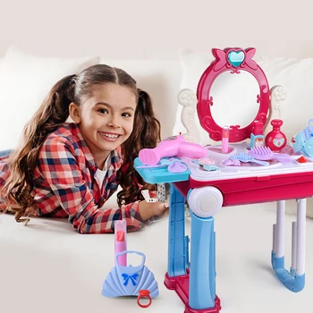 

Mini Simulation Toys DIY Children Portable Pretend Play Kitchen Makeup Doctor Interactive Present Educational for Kids