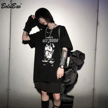 

BOLUBAO Brand Summer Men's Print T-Shirts Fashion High Quality Men Short Sleeve Tees New Cotton Male High Street T Shirts