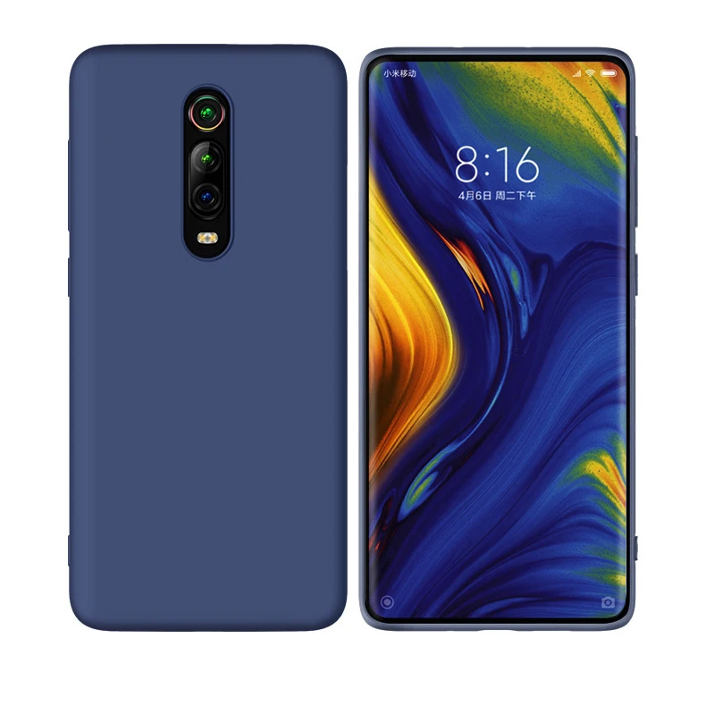 Чехол для XiaoMi RedMi K20 K 20 7 Note 7 Pro 7A Mi 9T Mi9T Pro Mi 9 SE A3 Модный чехол Мягкий противоударный чехол из жидкого силикона и ТПУ - Цвет: DBlue