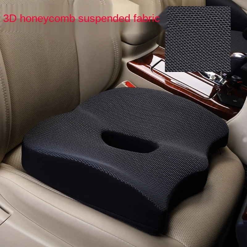 Orthopedic Memory Foam Thickned Car Seat Cushion Set Slow Rebound Office Chair Back Support Cushion Seat Support Lumbar Cushion 