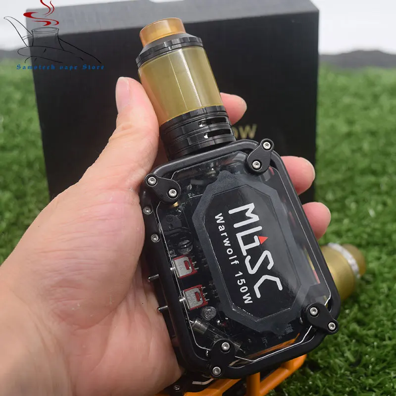 

Original sub two warwolf kit with QP Fatality KALI RDA Instant large output 3500mAh battery 150w e-cigarette Laser vape box mod