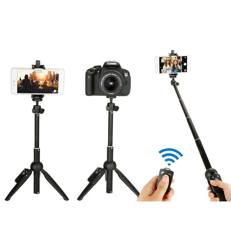 Universal Phone Tripod Portable Adjustable Camera Stand Holder With Wireless Remote Selfie Stick For iOS Andriod | Электроника