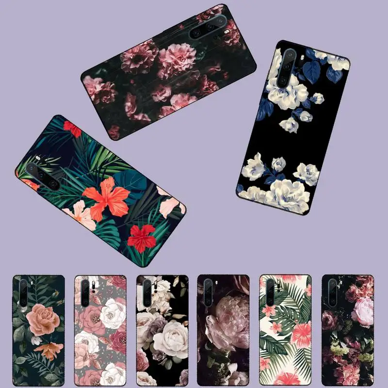 Цветные цветы ретро Мягкий силиконовый чехол для телефона из ТПУ Huawei P9 P10 P20 P30 Lite