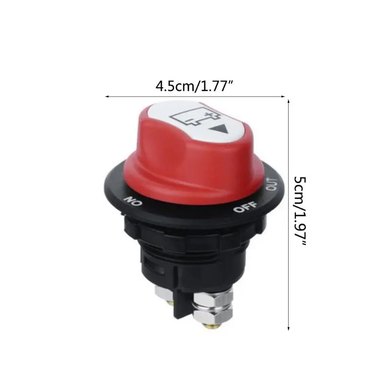 

On/Off Car Battery Switch 50V/50A CONT 75AINT Vehicle Truck Disconnect Switch X7YF