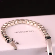 Модный мужской и женский браслет из стерлингового серебра s925, серебряная цепочка, тайские серебряные ювелирные изделия для мужчин