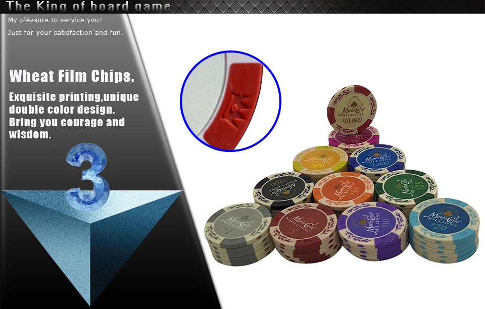 K8356 25 шт./лот доллар пшеничной пленки глиняные чипы монеты Baccarat Texas Hold'em Цвет Корона глина покерные игровые чипы Pokerstars 14 г
