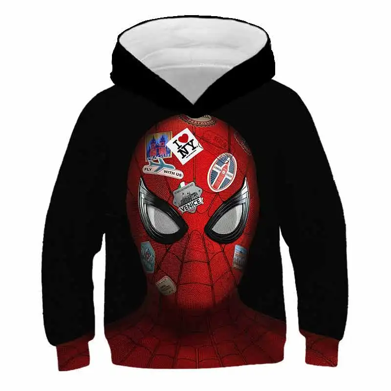 Children Harajuku Cartoon Hoodies Super-Hero Hulk- Spidermαn Clothes Boy Girl 3D Hooded Sweatshirts Kids Autumn Spring Pullover