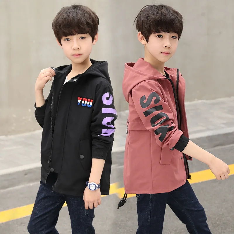 

Boys' Wind Coat Spring And Autumn 2019 Korean-style New Style Boys' Wind Coat Zipper Big Boy Childrenswear