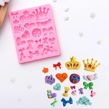 

Silicone mold 9.1 × 8.5 cm "Bows and crowns"