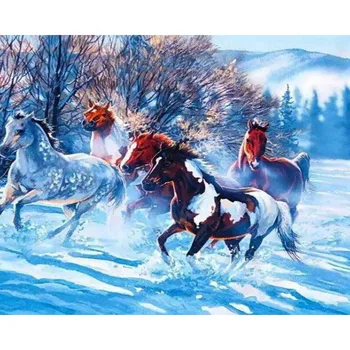 

DIY Paint by Numbers for Adults DIY Oil Painting Kit for Kids Beginner Abstract horse Canvas Pictures Art Prints Bedroom decor