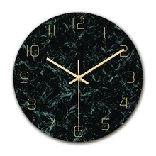 CC005 световые роскошные мраморные настенные часы акриловый материал УФ-печать часы украшение гостиной