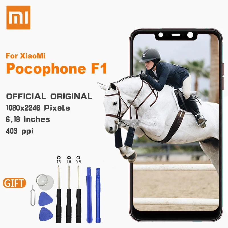 

Xiao Mi LCD Touch Screen with Frame Original Display For Xiaomi Mi PocoPhone F1 PocoPhoneF1 6.18" Replacement LCDs Display
