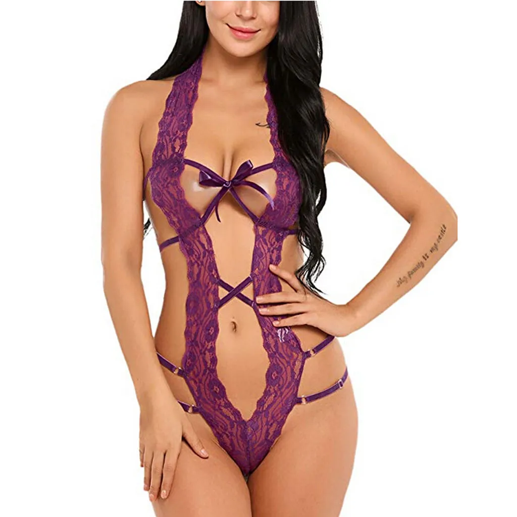 Women Erotic Hot Sexy Lingerie Bodysuit Bandage Lace Backless Sexy Underwear Porno Babydoll Sexy Langerie Sex Costume Temptation