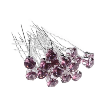 

20PCS Colorful Pearl Simulated Hairpins Crystal Hairclips Rhinestones Barrettes Trinket Headdress Decor Hair Styling Accessory