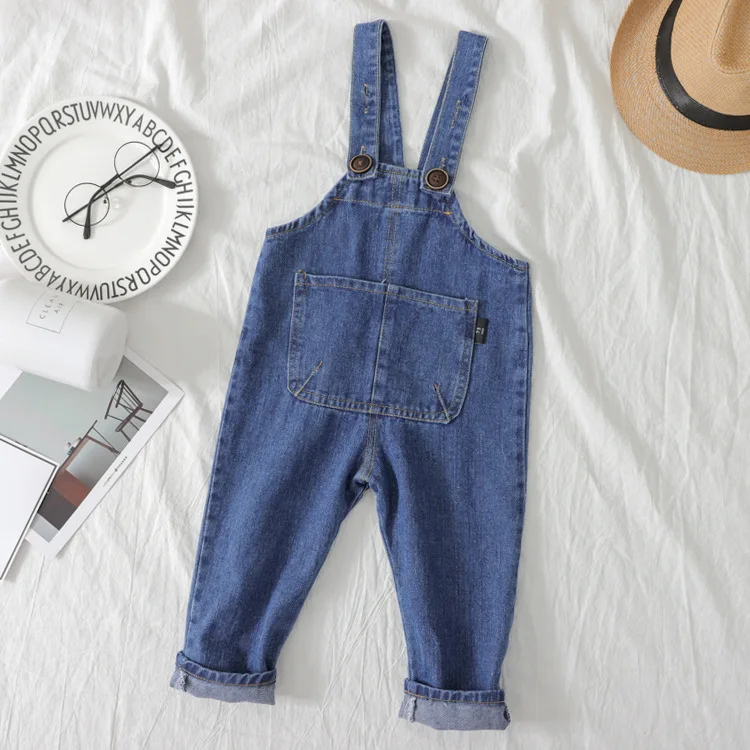 

Baby Suspender Pants Men's 1 a 3-Year-Old BOY'S Spring And Autumn Soft Jeans 2018 New Style Korean-style Cool GIRL'S Small CHILD