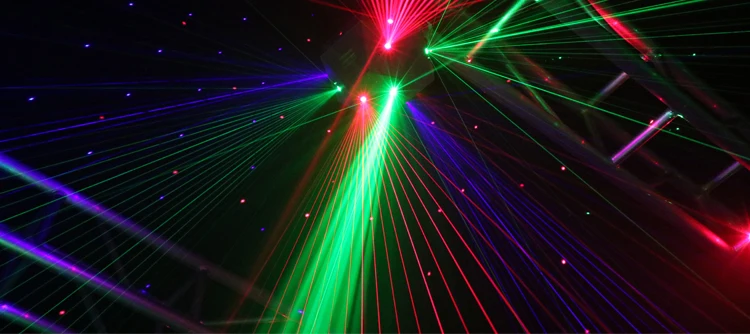 DMX 180 ° вращение RGB лазерный светильник DJ сценический светильник ing show проектор
