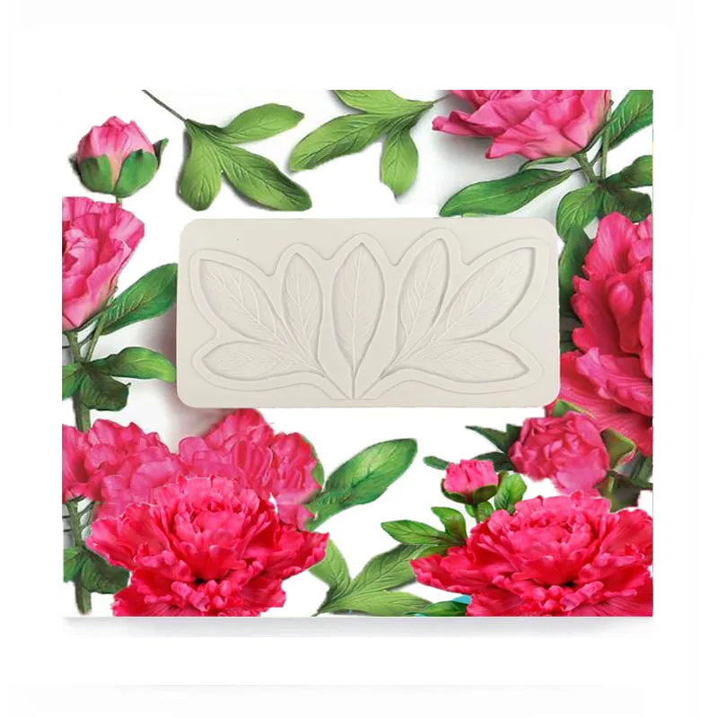 

1pc FFlower Pro Peony Leaves fondant Silicone mold cake decorating tools chocolate gumpaste mold