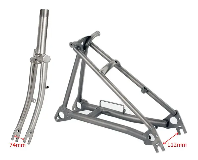 Titanium Bike Fork For Brompton Bicycle Front Fork Rear Triangle Frame