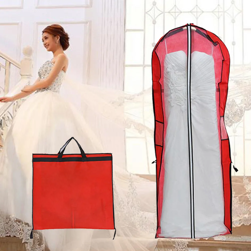 

Dustproof Bag Women's Wedding Dress Foldable Storage Bag Cover Long Dresses Home Clothes Garment Suit Case Clothing Protector