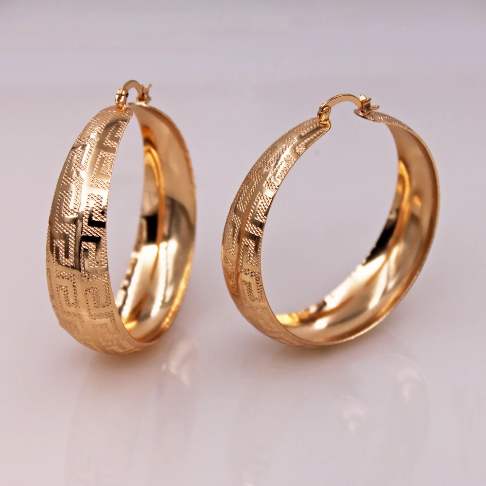 Punk hoop earrings Earrings for women Gold Plated White Zircon Circle Hoop round Earrings Trendy Jewelry for Party Wedding