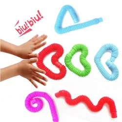 Juguetes sensoriales de tubo Pop para niños, juego de aprendizaje de habilidades motoras finas, 5 unidades