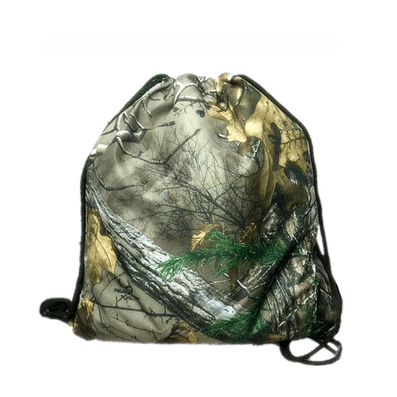 Охотничий лес мертвые листья камуфляж сосны бионика сумка на шнурке тактическая сумка на плечо