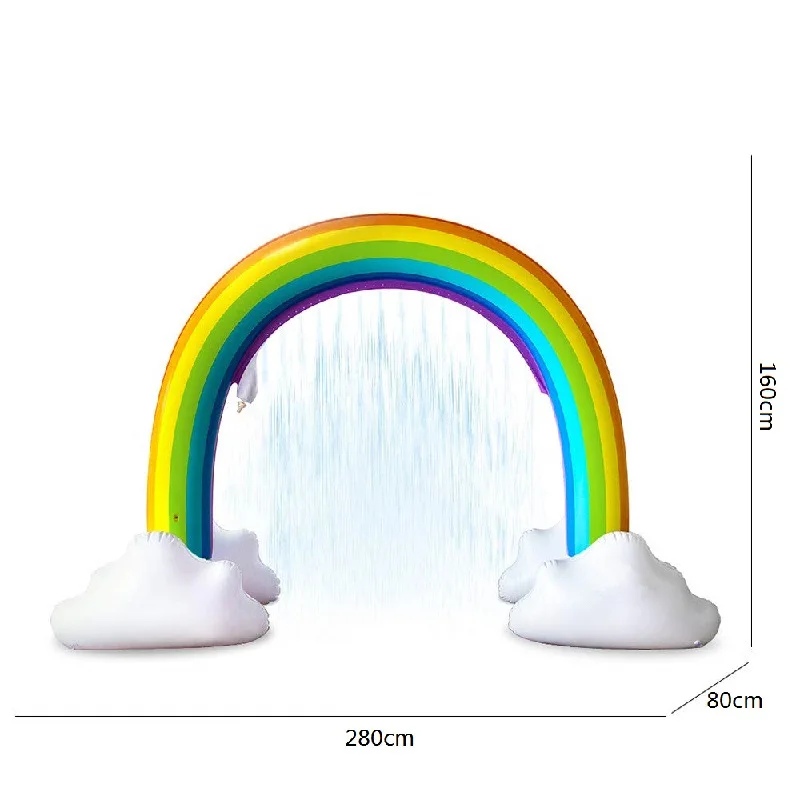 Радужная надувная водная арка для улицы детская газонная игрушка поливальная машина надувной слон Единорог игра спрей-коврик