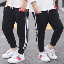 Детская одежда; детские брюки; спортивные брюки для мальчиков; брюки; коллекция года; сезон весна-осень; повседневные брюки больших размеров для мальчиков 3-12 лет; вязаная одежда