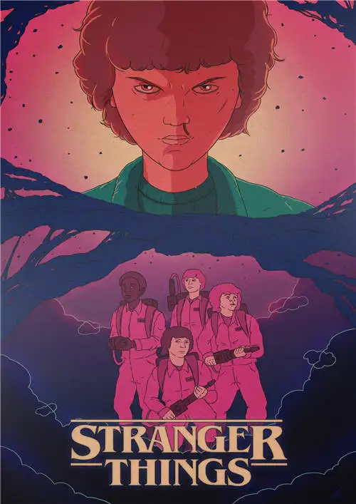 movie3 Странные вещи 2 старинный принт рисунок винтажный настенный киноплакат наклейка картина ретро картина паба украшения для кафе бара 42x30 см - Цвет: movie3