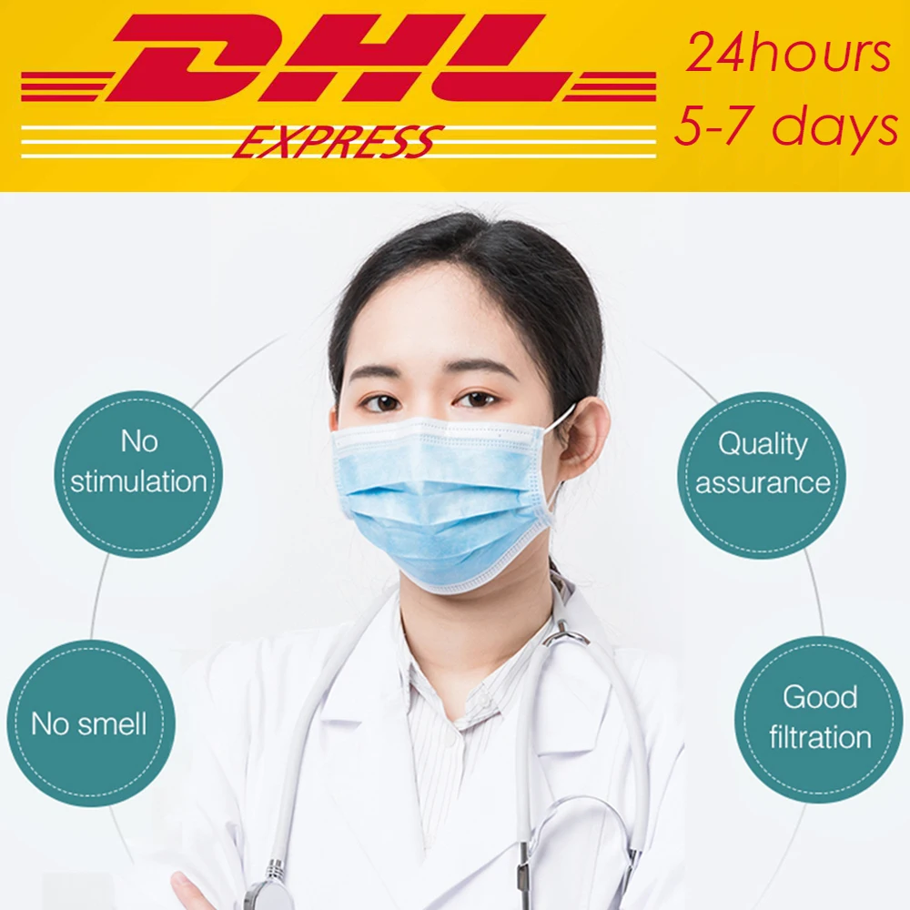 

DHL 150pcs Face Mask Anti-Pollution 3 Laye Protection Face Mask Mouth Masks Disposable Nonwoven Mask Disposable Hygiene Mask